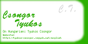 csongor tyukos business card